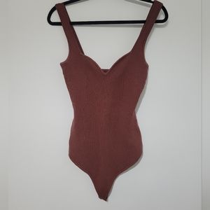 Abercrombie & Fitch Brown Knit Bodysuit